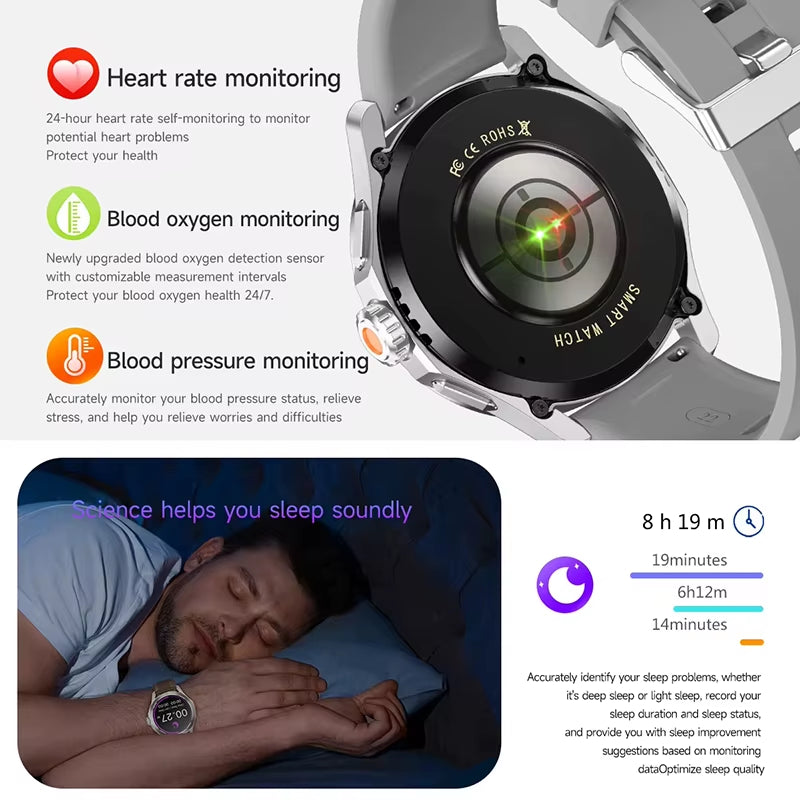 S4 Ultra for Xiaomi Smart Bracelet Men Watch AMOLED HD Screen Bluetooth Call GPS Trajectory NFC Heart Rate Compass Smartwatches