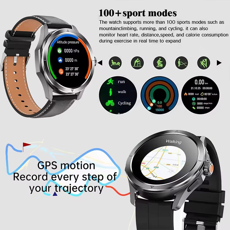 S4 Ultra for Xiaomi Smart Bracelet Men Watch AMOLED HD Screen Bluetooth Call GPS Trajectory NFC Heart Rate Compass Smartwatches